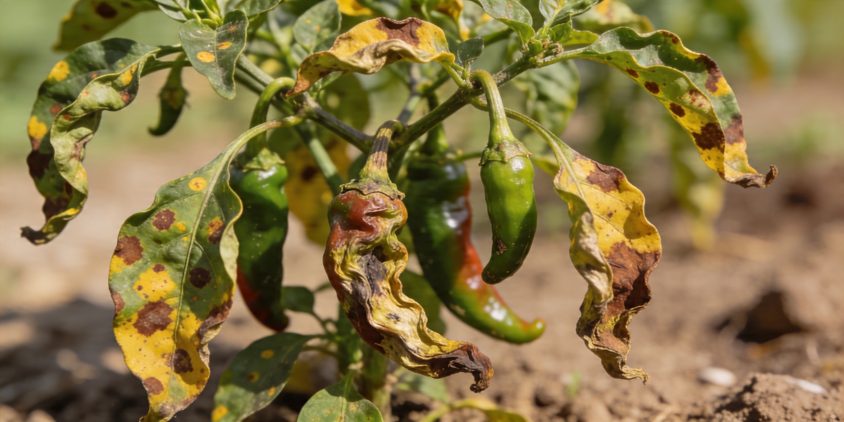 Diseased chili pepper