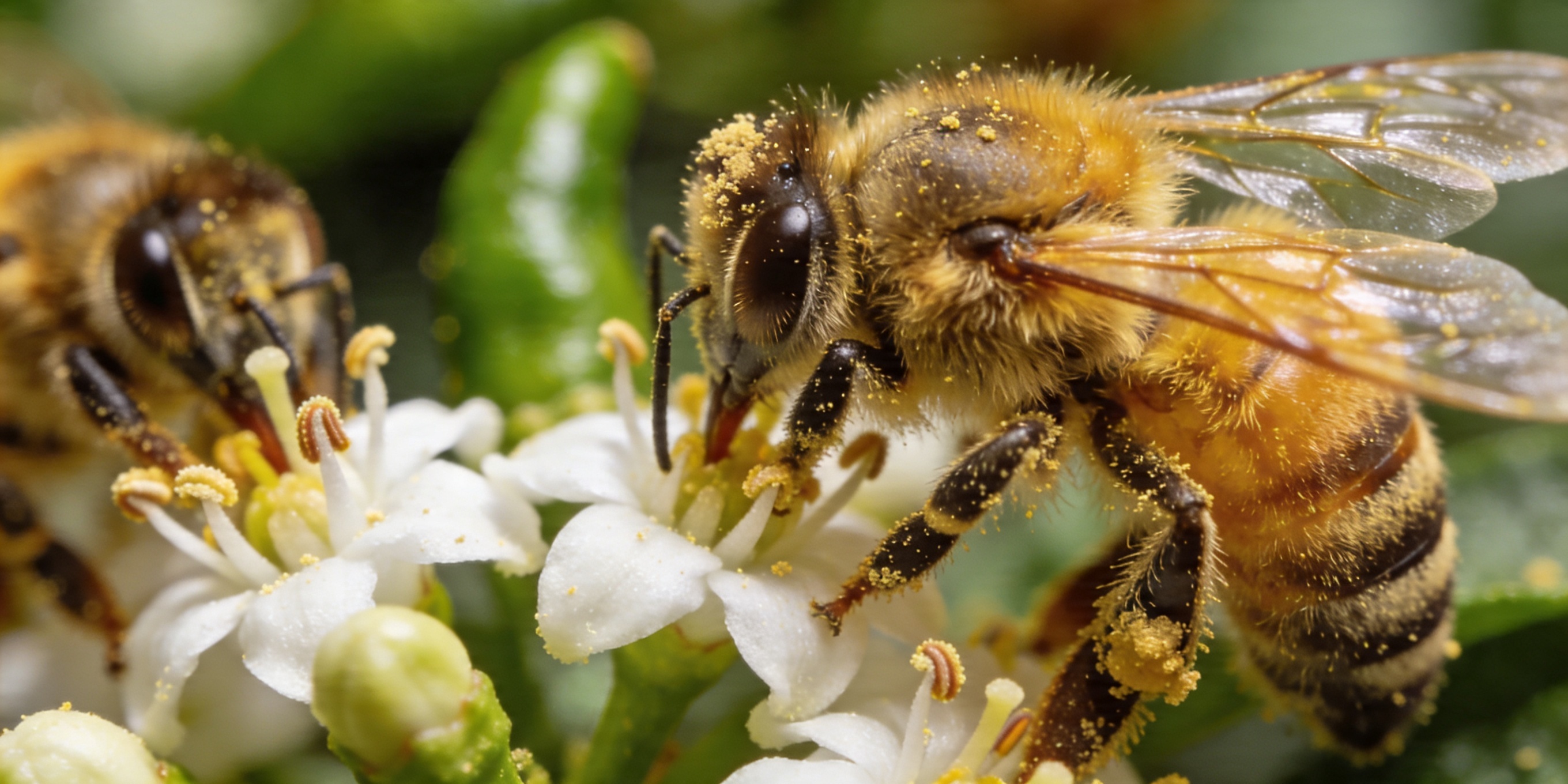 Closeup of a bee